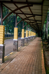 wooden bridge in the park