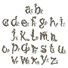 alphabet with figures.