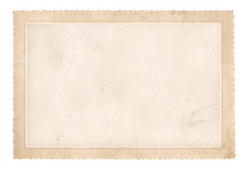 Old photo frame. Vintage paper. Retro card