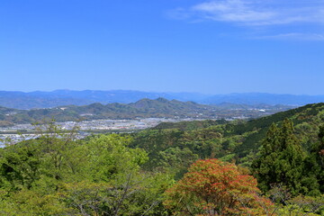 Fototapeta premium 波介山高山展望所からの景観 春 （高知県 土佐市）