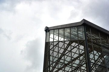 clouds in the sky with building architecture