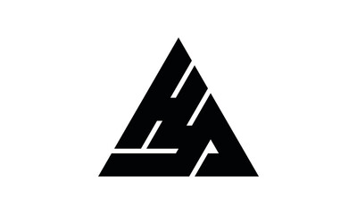 triangle HA letter logo