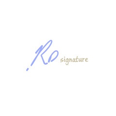 Initial handwriting or handwritten logo for identity