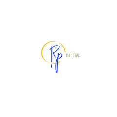 Fototapeta premium Initial handwriting or handwritten logo for identity
