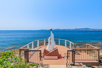 神崎鼻　日本本土最西端の地　長崎県佐世保市　Kouzakibana The westernmost part of mainland Japan Nagasaki-ken Sasebo city