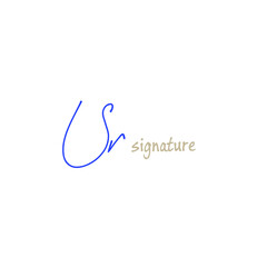 Initial handwriting or handwritten logo for identity