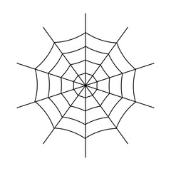 Fototapeta premium Spider web icon. Spooky or creepy halloween concept vector illustration.