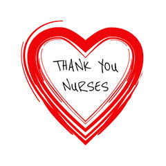 National Nurses Day background, Thank you nurses poster	