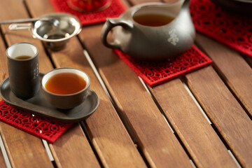 Chinese Tea Cup with Tea Pot