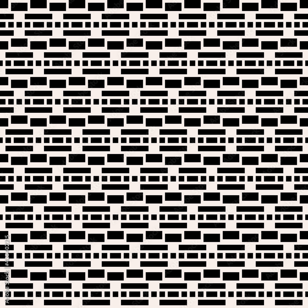Poster seamless ornament from black bricks. vector and seamless pattern.