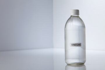 vinegar on the white background