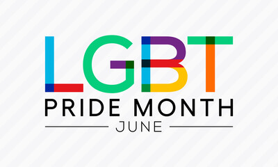 Vector illustration on the theme of LGBTQ pride month observed each year in June.