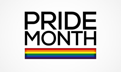 Vector illustration on the theme of LGBTQ pride month observed each year in June.