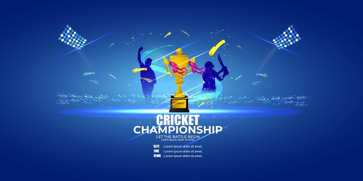 Abstract Colorful Pattern With Batsman And Bowler Playing Cricket  Championship Background Use For Cover Poster Template Brochure  Decorated Flyer Banner Royalty Free SVG Cliparts Vectors And Stock  Illustration Image 122826736