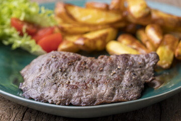 closeup of a grilled steak