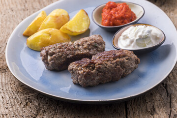 greek feta filled bifteki