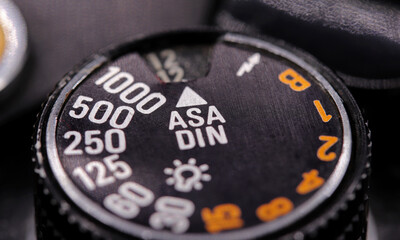 close up old camera detail