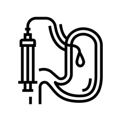 treatment bariatric line icon vector. treatment bariatric sign. isolated contour symbol black illustration
