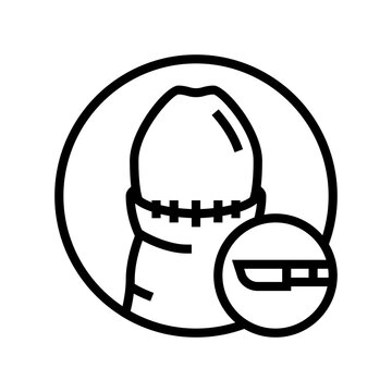 circumcised penis disease line icon vector. circumcised penis disease sign. isolated contour symbol black illustration