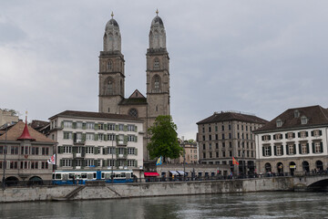 Fototapeta premium Minster church (Grossmuenster) in the old town