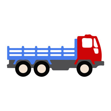 Truck Pickup Isolated On White Background Illustration Design Logo Template Flat Style