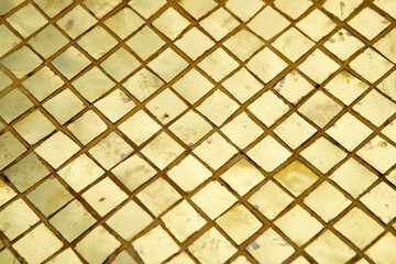 Gold tiles reflection background