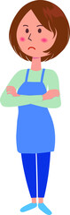 これは不満をもつ女性のイラストです。