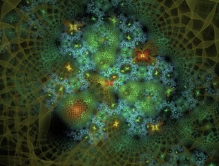 Imaginatory fractal background generated Image