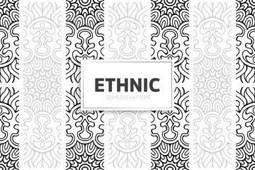 Seamless tribal texture geometric design