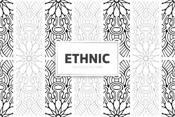 Seamless tribal texture geometric design