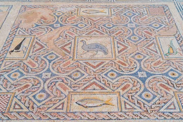 Gordijnen Mosaic the house of Eustolios at the ancient city of Kourion, near Limassol, Cyprus © MaloLee