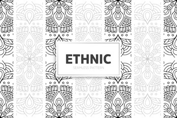 Seamless tribal texture geometric design