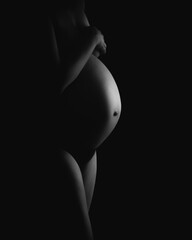 silhouette of a pregnant woman