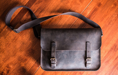 briefcase bag made of genuine leather