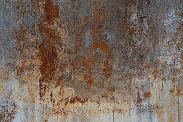 Metallic rusty wall as an abstract background
