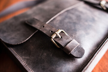 briefcase bag made of genuine leather