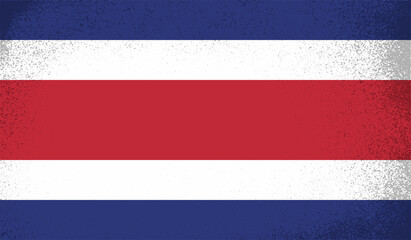 Grunge Costa Rica flag. Costa Rica flag with waving grunge texture.