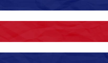 Grunge Costa Rica flag. Costa Rica flag with waving grunge texture.