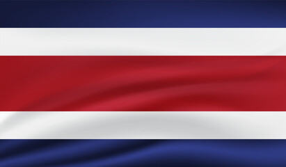 Fototapeta premium Grunge Costa Rica flag. Costa Rica flag with waving grunge texture.
