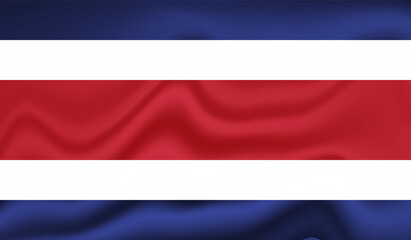 Grunge Costa Rica flag. Costa Rica flag with waving grunge texture.