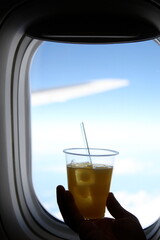 飛行機で飲むスクリュードライバー