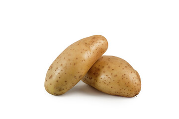 Fresh new potatoes isolated on white background.