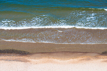 sea and sand landscape top view