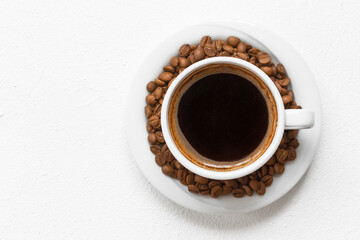 Coffee and coffee grains.