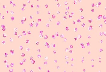 Light Pink, Yellow vector background with spots.