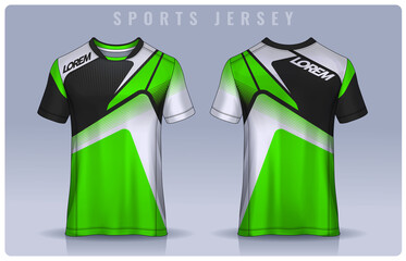 t-shirt sport design template, Soccer jersey mockup for football club. uniform front and back view.