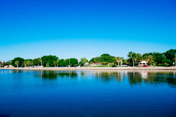 Morning of McKay Bay beach in Tampa, Florida	