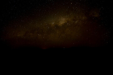 The night sky in Atacama desert and its star and nebulas