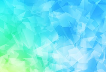 Obraz premium Light Blue, Green vector polygonal background.