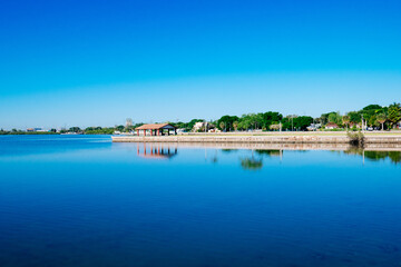 Fototapeta na wymiar Morning landscape of Tampa Bay beach